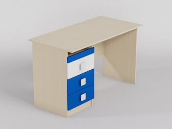 Стол (прямая столешница) Скай люкс (Синий/Белый/корпус Клен) в Черлаке - cherlak.mebel54.com | фото